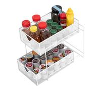 Mind Reader HCABASK2T-BLK - Armadietto a 2 ripiani, Acciaio, White 2 Tier Mesh, taglia unica