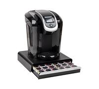 Mind Reader HERO36-BLK - Cassetto da caffè monodose, capacità 36 cialde, organizer da bancone, 32,4 cm di lunghezza x 33 cm di larghezza x 7,6 cm di altezza, plastica, nero