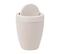 Mind Reader RBBIN-Ivo Cestino per la Spazzatura, per Bagno, casa, Hotel, Ufficio, Avorio, Bianco