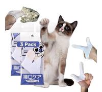 MIND UP Spazzolino da denti per gatti (2 misure per confezione), lavabile e riutilizzabile, strumento per la cura dentale degli animali domestici, per spazzolare i denti del gatto, spazzolino morbido