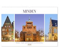 Minden - Stadt- und Naturmotive aus Ostwestfalen (Wandkalender 2026 DIN A2 quer), CALVENDO Monatskalender: Minden hat von der imposanten historischen ... zu idyllischen Weserblicken viel zu bieten.