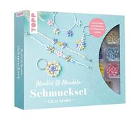 Mindful Mandala - Schmuckset Calm down. Mit Anleitung und Material für 5 Schmuckstücke: 120 Perlen in Rautenform in 4 Farben, 220 Perlen in verschiedenen Farben und Größen, Schmuckzubehör (nickelfrei)
