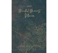 Mindful Moments Planner 2026: Find Your Calm, Conquer Your Day. Leather print Stormy sea blue