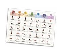 Mindful Movement and Yoga Inspiration Canvas, Horizontal Art for Office or Studio Space(Framed,08x12inch(20x30cm))