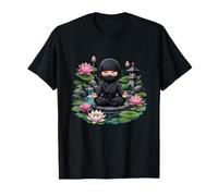 Mindful Ninja Lotus Meditazione Giardino Zen Maglietta