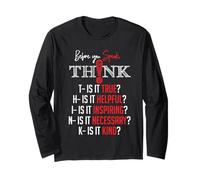 Mindful Speech Acronym True Helpful Inspiring Kind Graphic Maglia a Manica