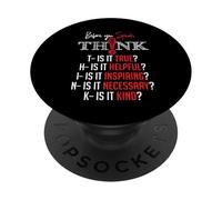 Mindful Speech Acronym True Helpful Inspiring Kind Graphic PopSockets PopGrip Adesivo