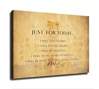 Mindfulness Canvas Art Reiki Principles Wall Decor Soothing Print for Bedroom and Studio Apartment(Unframed,12x18inch(30x45cm))