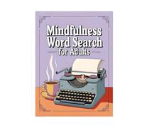Mindfulness Focusing Word Search Game Book Paper Notebook per pause per promuovere calma e concentrazione libro