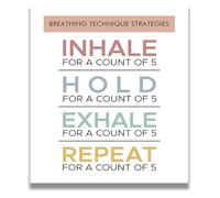 Mindfulness Wall Art for Counseling Office, Breathing Exercises Poster Mental Health Decor Therapy(Framed,16x24inch(40x60cm))