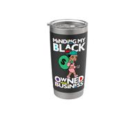 Minding il mio capo imprenditrice femminile di proprietà nera Bicchiere termico in acciaio inox doppia parete