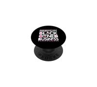Minding My Own Black Business Sostenere il cancro al seno rosa PopSockets PopGrip Adesivo