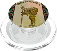 Minding my own Business Coniglio con cuccioli Antico PopSockets PopGrip per MagSafe