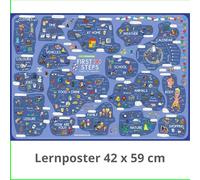 mindmemo Lernposter - First Steps Englisch lernen Anfänger Vokabeln lernen mit Bildern geniale Lernhilfe DinA2 42x59cm PremiumEdition in Aufbewahrung: genial-einfache Lernhilfe - DinA2 PremiumEdition