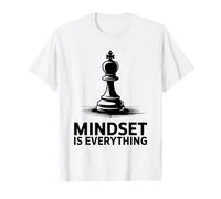 Mindset Is Everything Funny Scacchi Pedina Citazione Motivazionale Maglietta