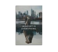 Mindset is Everything, poster artistico decorativo per camera da letto, soggiorno, pareti, 50 x 75 cm, senza cornice