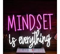 Mindset LED Neon Signs Benvenuto Classe Art Lampade Lumini in acrilico dimmabili per camera da letto Sala di classe Biblioteca della scuola Libreria Decorazione per pareti