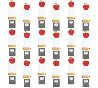 Mindsoft 6 pz Back to School Classroom Decor Matita Composizione Apple Notebook Hanging Garland Decor Rainbow Colorful Garland per il primo giorno di scuola decorazioni prescolari