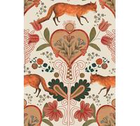 Mindthegap Carta da parati The Vixen - Taupe/ Red/ Orange/ Green
