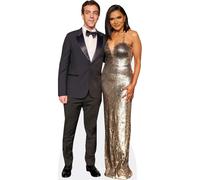 Mindy Kaling And Benjamin Joseph Novak (Duo 2) Mini ritaglio di celebrità