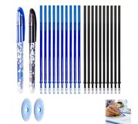 Mine cancellabili 14 x penne a sfera blu con refill compatibile Legami, punta 0.7mm, facili da cancellare, 13 cm