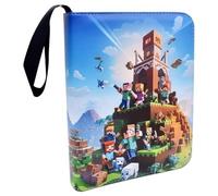 Mineccraft porta carte album Album raccoglitore per carte Carte Album Carte Collezionabili Portatile Porta Carte Fumetto Del Personaggio 40 pagine 720 manicotti per carte collezionabili
