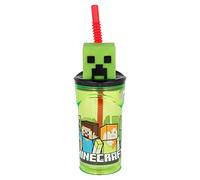 Minecraft 3D Bicchiere in plastica figura, 360ml, Multicolore