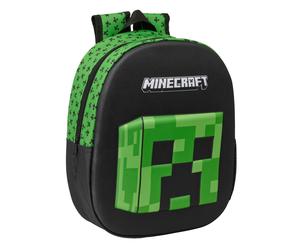 MINECRAFT 3D School Backpack, with 3D Design, Adaptable to Cart, Ideal for Child