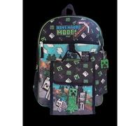 MINECRAFT 5 PC Set Pranzo 16" Con Matita, Portachiavi, Clip