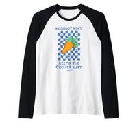 Minecraft A Carrot A Day Keeps The Creeper Away Carrot Icon Maglia con Maniche Raglan