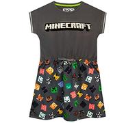 MINECRAFT Abito per Ragazze Grigio 12-13 Anni