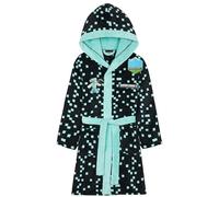 MINECRAFT Accappatoio Bambino Incappucciato Vestaglia in Pile con Tasche Creeper Abbigliamento da Casa Regalo Ragazzo (7-8 Anni, Verde Acqua)