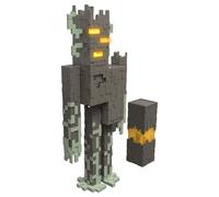 Mattel Minecraft - Personaggio Creaking, action figure dal design pixelato ispirata al videogioco con luci interattive, suoni e accessorio a forma di cuore crepitante, 6+ anni, JKR45