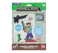 Minecraft - Adesivi per finestre con licenza ufficiale, decorazione per giocatori e regali per ragazzi e ragazze, accessorio da gioco riutilizzabile Overworld, accenti per aule o camera da letto |