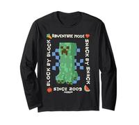 Minecraft Adventure Mode Block By Block Snack By Snack 2009 Maglia a Manica