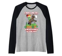Minecraft Alex Count On Me When Things Get Heavy Poster Maglia con Maniche Raglan