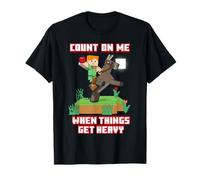 Minecraft Alex Count On Me When Things Get Heavy Poster Maglietta