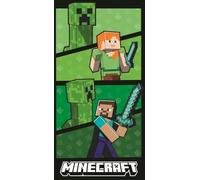 Minecraft Asciugamano da bagno Creeper Tower, 75 x 150 cm, 100% cotone, telo da spiaggia, asciugamano da bagno, asciugamano da sauna, TNT (verde-nero)
