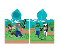 Minecraft Asciugamano Per Bambini Con Cappuccio Poncho Da Bagno 50x115cm
