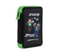 Minecraft Astuccio a 2 scomparti, imbottito, Mc3 il meraviglioso mondo della magia, moderno