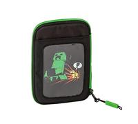 MINECRAFT - Astuccio Minecraft Porta Cellulare e Portaoggetti con Scomparti Multipli e Tasca Zip, Ideale come Portacarte e Portamonete - Minecraft Gadget per Regali Natale Bambini e Ragazzi 11x17Hx3cm