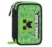 Astuccio Scuola Corredo 3 Zip Minecraft Pixel