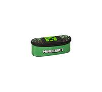 MINECRAFT ASTUCCIO OVALE CREEPER CON MATTONCINI PIXEL PORTAPENNE - GAMING SCUOLA