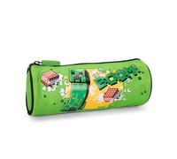 MINECRAFT - Astuccio Scuola Ufficiale Minecraft, Astuccio Tombolino, Leggero e Compatto, Facile da Trasportare e Riporre nello Zaino, con Pratica Chiusura a Zip, 22 x 8 cm, Verde e Nero