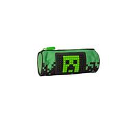 MINECRAFT - Astuccio Scuola Ufficiale Minecraft, Leggero e Compatto, Facile da Trasportare e Riporre nello Zaino o nella Borsa, con Pratica Chiusura a Zip e Pixel, 8x22Hx8 cm, Verde e Nero