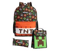 Minecraft Bambini Logo Zaino Set Misura Confezione 3 (NS9371)