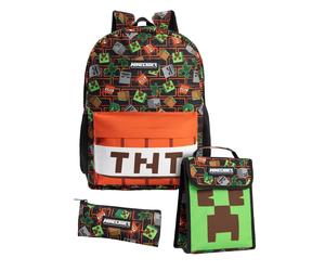 Minecraft Bambini Logo Zaino Set Misura Confezione 3 (NS9371)