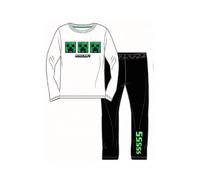 Minecraft Bambini Pigiama Lungo Due Pezzi in Cotone Originale 6 - 12 anni