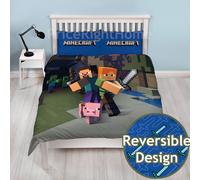 Minecraft Set Copripiumino Doppio Ragazzi Ragazze 2 IN 1 Design