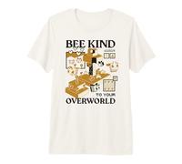 Minecraft Bee Kind To Your Overworld Bees in Meadows Biome Maglietta Premium